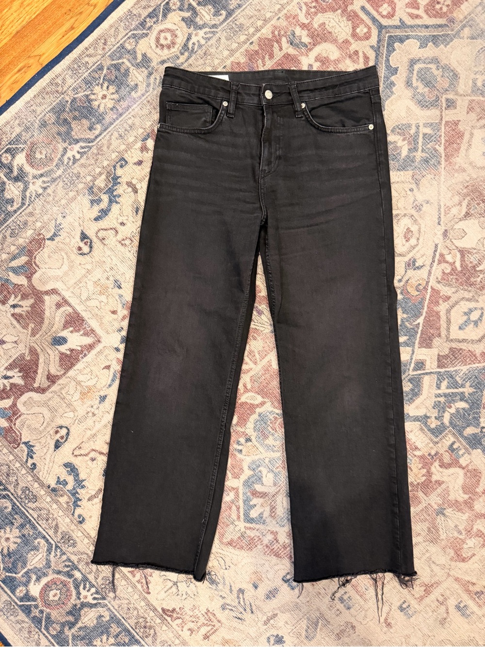 ZARA Black Straight-Leg Jeans